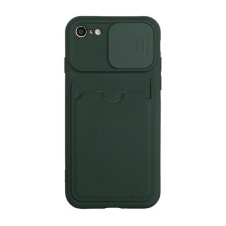 Iphone 7/8/se Skal Camshield Kortfack Mörk Grön