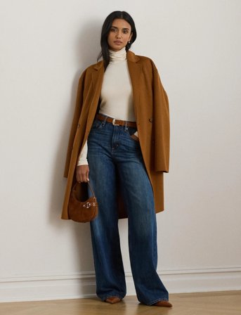 Lauren Ralph Lauren Stretch Jersey Turtleneck - Cream - XL