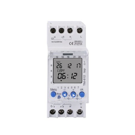 Dual Channel Timer, 220V Modulært Ur, 7 Dage, 24 Timer, Programmerbar Pool Timer, LCD Elektronisk Digital Kontakt, Digitalt Ur