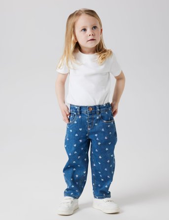 name it Nmfbella Mom Shaped Jeans 3555-On Noos - Blue - 98