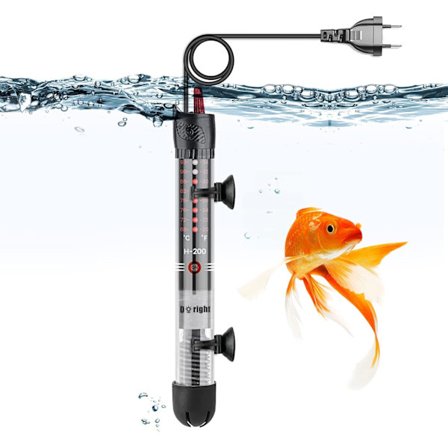 Akvarievarmer 50 W, nedsenkbar glassvarmer justerbar temperatur med sugekopp innebygd termometer ekstern temperaturregulator