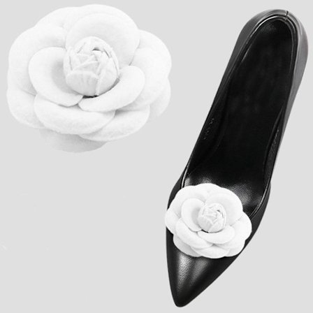 2stk Skodekorationer Clip Charm Spænde HVID