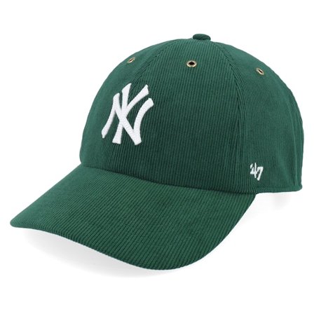 47 Brand - MLB Verde unconstructed Cappellino - New York Yankees MLB Corduroy 47 Clean Up Dark Green Dad Cap @ Hatstore