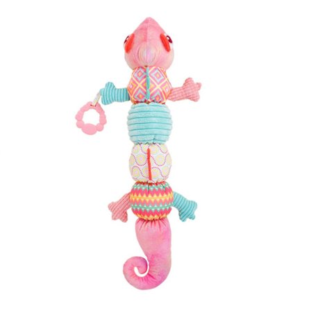 Mjuk plysch insekter docka för nyfödda enkel bärbar babyaktivitetsleksak present till baby spädbarn barn (rosa)