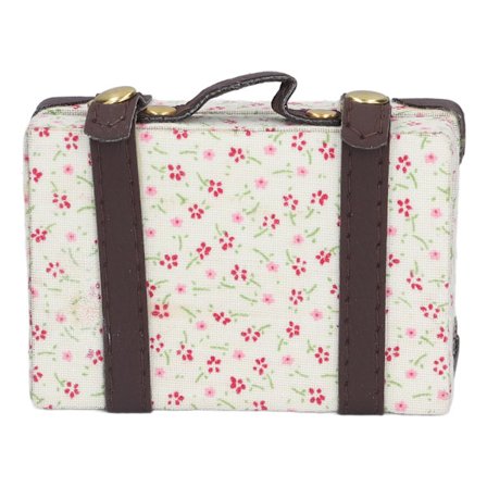 1:6 Fashion Dockhus Bagage Metall Mini Dockhus Väska 3 X 2 X 1in Miniatyr Leksak Dockhus VäskaBlomma