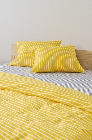 Jotex - Örngott 50x60 Cm 2-pack Ekologisk Gul/vit SIMA - Köp Örngott hos Jotex