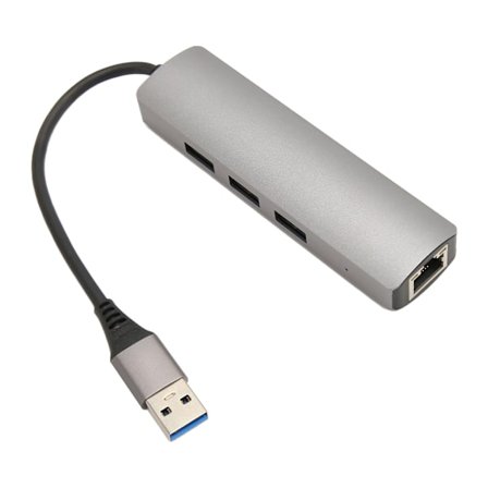 USB til RJ45 Hub 1Gbps 3 USB 3.0 Plug and Play Aluminiumlegering USB til Ethernet Adapter til Laptop Tablet Desktop