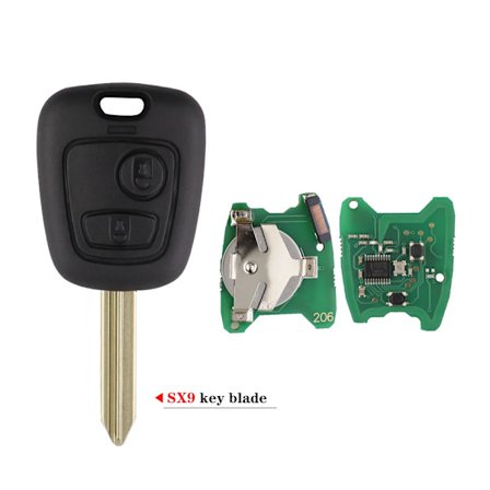 Til Citroen C1 C2 C3 Saxo Xsara Picasso Berlingo 433MHz Fjernbetjent Bilnøgle Til Peugeot 106 107 307 206 207 Partner ID46 PCF7961 Chip