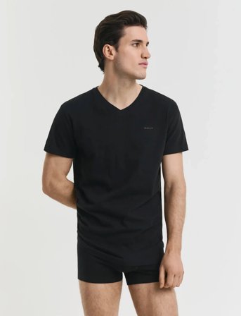 GANT V-Neck T-Shirt 2-Pack - Black - S