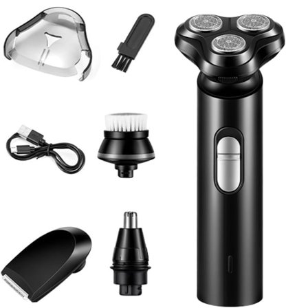 Mænds Elektrisk Roterende Multifunktionsbarbermaskine 4 i 1