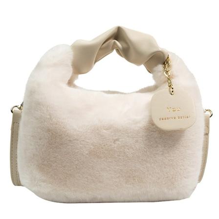 Mote-pelspose, ny avslappet enkel messenger-veske retro