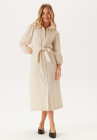 YAS flaxy 3/4 LINEN SHIRT DRESS Klær