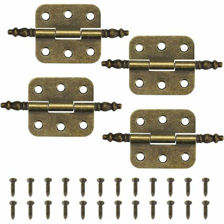 4 stk antikke hengsler 7035mm Vintage skapdørhengsel 6 hull R