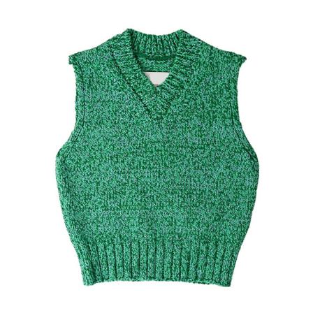 Maison Margiela Sleeveless Strik Grøn, Herre Slipover