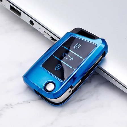 Mjukt TPU Bilnyckelfodral För Volkswagen För VW Golf 7 Mk7 Seat Ibiza Leon FR 2 Altea Aztec För Skoda Octavia