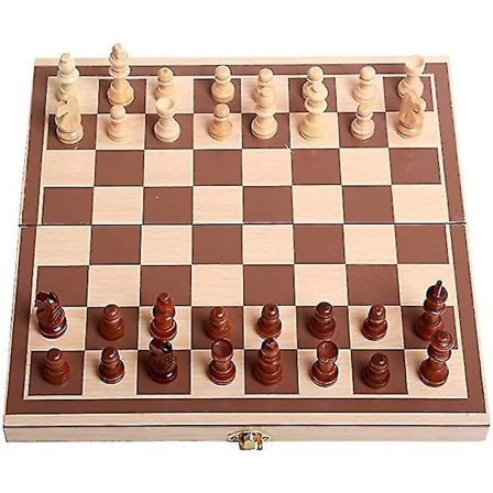 Trä Schackset Brädspel Barn Vuxen Pussel Intelligens Present