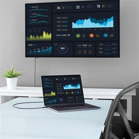 StarTech 6ft (2m) USB C to HDMI Cable, 4K 60Hz USB Type C to HDMI 2.0 Video Adapter Cable, Thunderbolt 3 Compatible, Laptop to HDMI Monitor/Display,