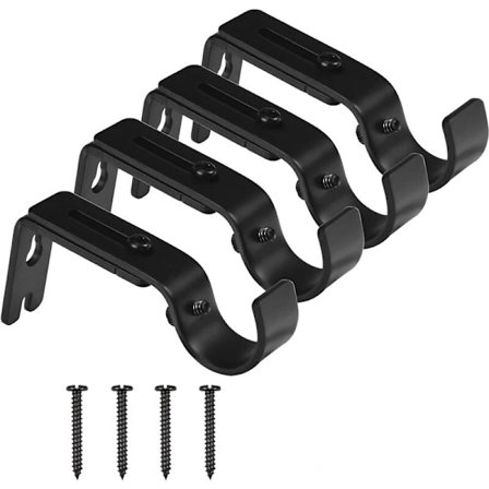 4 stk. justerbar vægmonteret gardinstangbeslag gardinstangbeslag R