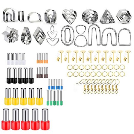 2024 Polymer Clay Cutters DIY Clay Cutters Former for Polymer Smykkefremstilling med Ørekort Kroker DIY Plastposer [DB]