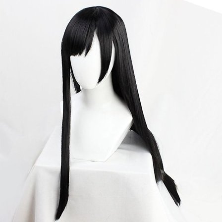 FF7 Final Fantasy Tifa Lockhart Cosplay Langt Rett Varmebestandig Syntetisk Hår + Gratis Parykkhette Halloween Fest Karneval