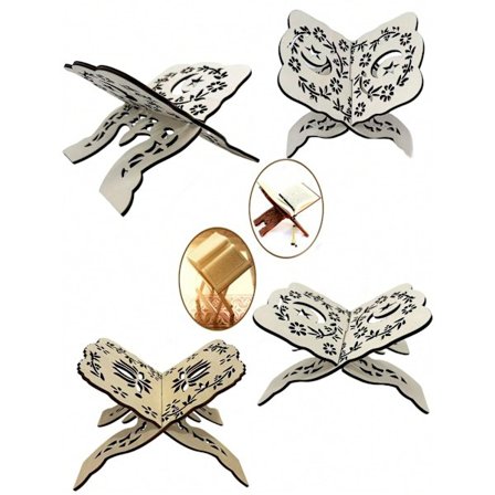 1 stk. trælæseboghylde Bogstativ Bogholder Dekorativ udstilling Bevægelig foldbar bogreol Julegave.jj