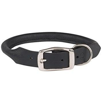 Svart Rundsytt Läderhalsband - Hurtta, Julius-k9, Fuzzyard, Flexi, Ruffwear, Petstudio, Casual Canine, Dog is Good mm. på Doggie.se