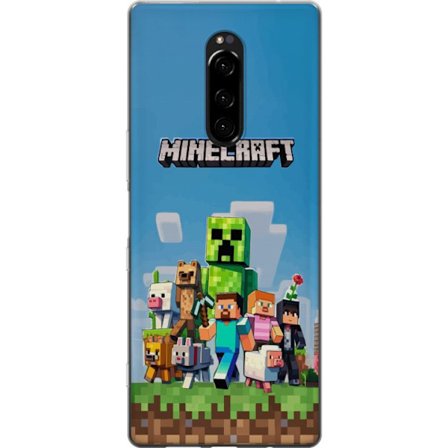 Kompatibel Mobilcover til Sony Xperia 1 Pixelvärld med djur