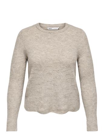 Onllolli L/S Pullover Knt Noos Pullover Beige ONLY*Betinget Tilbud