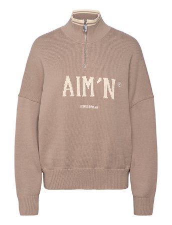 aim ́n | College Knitted Half Zip | L