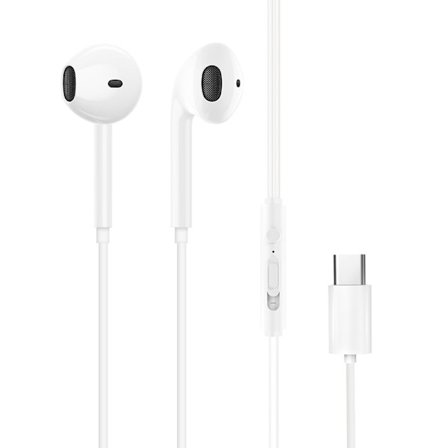 Dudao In-Ear Earpods USB-C-liittimellä, valkoinen