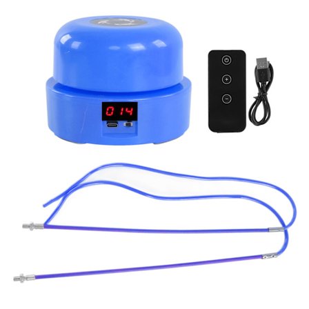 Smart Hoppetau Håndfri Hastighetsjusterbar LCD-skjerm Ergonomisk Elektrisk Hoppemaskin Fjernkontroll Blå