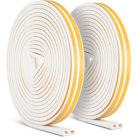 20-meter tætningsliste, D-Profi anti-kollisions selvklæbende tætningsliste/lydisoleringsliste - 9 mm x 6 mm