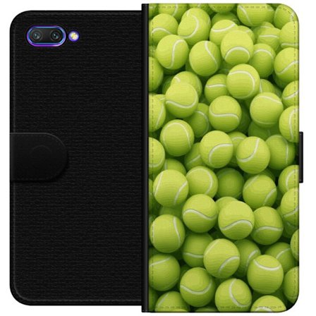 Kompatibel Tegnebogsetui til Honor Honor 10 Mønster af grønne tennisbolde i høj detalje, sporty motiv med gentagende tekstur og stærke farver for