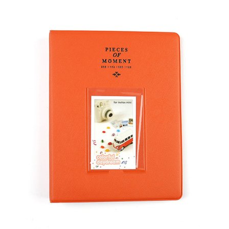 128 Lommer Mini Fotoalbum - For Instax Mini 11/9, Kodak Mini 3-Tommers Film (Oransje)