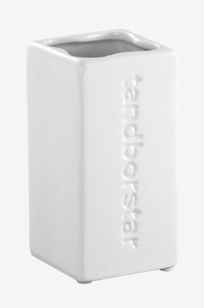 Cult Design - Tandborshållare Kub - Hvit - Baderomstilbehør - Fra Homeroom