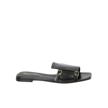 Santoni, Double buckle sandals Czarny, Kobieta, Rozmiar: 40 EU