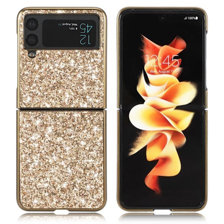 Glitter Samsung Galaxy Z Flip3 5G Etui - Guld