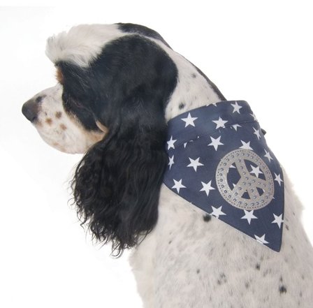 Puppy Angel - Peace Star Scarf Navy - XL