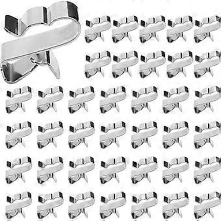 100 kpl aurinkopaneelikaapelin pidikkeitä ruostumatonta terästä, ei porausta, 22,5 * 6,2 mm