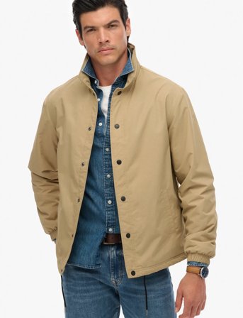 Superdry Nylon Coach Jacket - Beige - L