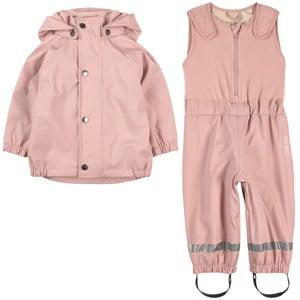 Kuling Ottawa Lined Recycled Rain Set Woody Rose 98/104 cm - Clothing sets - 98/104 cm - Pink