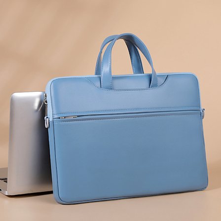 PU Handväska för män, enkel axelväska för surfplatta och laptop för affärer, affärsresor, möten, enkel datorväska