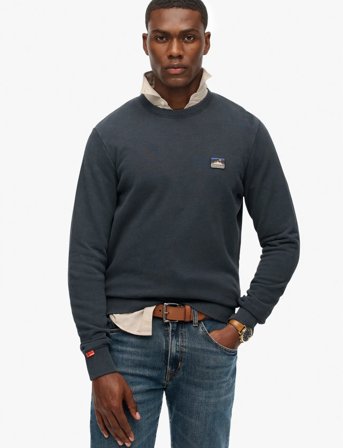 Superdry Great Outdoors Emb Rlxd Sweat - Navy - M