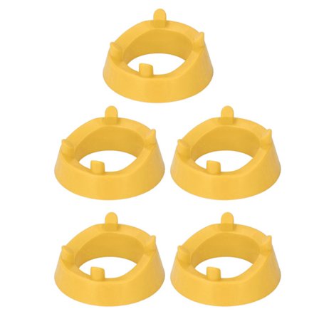 5 stk. Plast Rund Ball Display Stativ Holder for Fotball Basketball Volleyball Rugby Gul