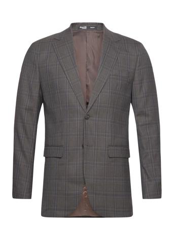 Slhslim-Neil Brwn Navy Chk Blz B Selected Homme Brown