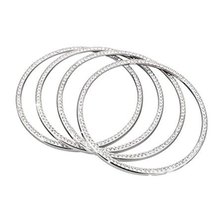 Bling til bil - W205 C300 E300 W212 GLC 2015-2020 Interiørlist Dørhøyttaler Horn Rhinestone Dekaler Ringer