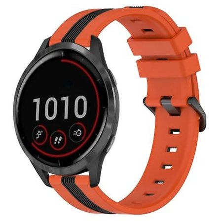 För Garmin Vivoactive 4 22mm vertikalt tvåfärgs watch