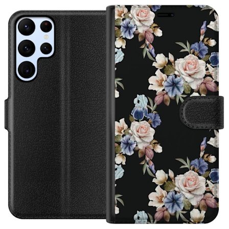 Kompatibelt Lommeboketui til Samsung Samsung Galaxy S22 Ultra 5G Blomstre