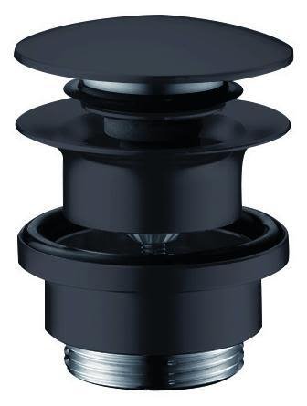 Hansgrohe 50100670 Pohjaventtiili pesualtaille, Push-Open, 1 1/4" Mattamusta, Kylpyhuone