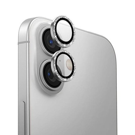 Uniq Optix Aluminum Camera Lens Protector for iPhone 16 6.1" / 16 Plus 6.7", White, with Applicator